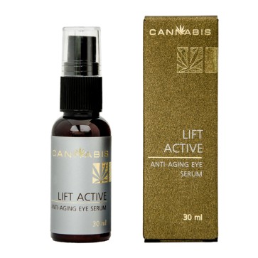 Cream-serum against edema and pigmentation around the eyes with cannabis extract