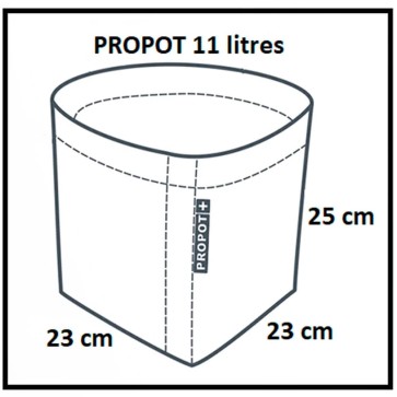 Textile pot ProPot 11l (23x23x25cm)