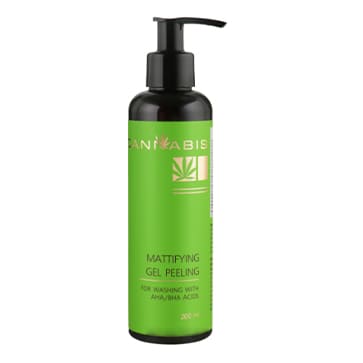 Categories Mattifying peeling gel for washing with AHA / BHA acids and cannabis extract