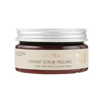 Cream scrub-peeling "Effective cleansing" for the face with oligopeptides and cannabis extract