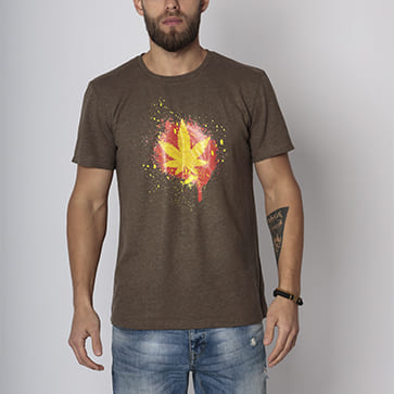 T-shirt Canna Guardian Print Leaf