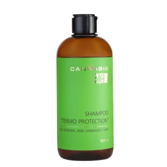 Sulfate-free shampoo "Thermoprotection" with silk proteins, hyaluronic acid and cannabis extract